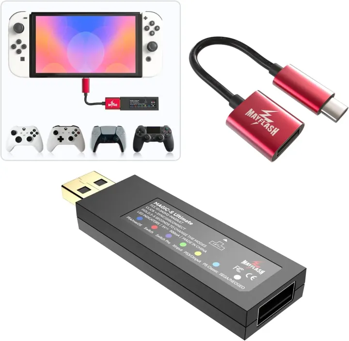 Adaptateur Bluetooth USB MAYFLASH Magic-S Ultimate – Compatible PS4, Switch, macOS, Windows, Raspberry Pi, Xbox Series X & S, Xbox One Bluetooth, PS5 Controller et Plus — photo 3