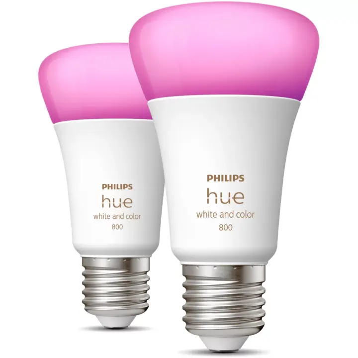 Ampoule connectée Philips Hue E27 W&C X2 + AMAZON Echo Show 5 — photo 3