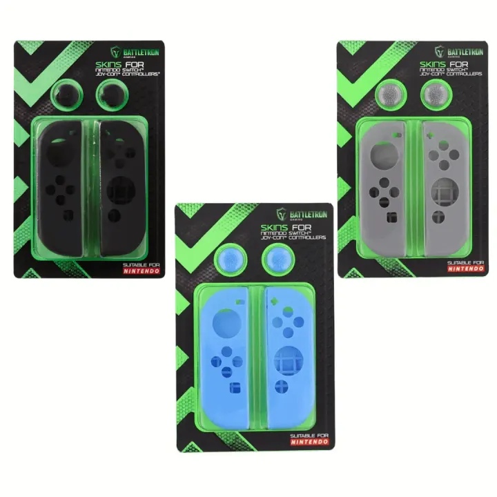 Skin Manette Nintendo Switch – BattleTron [Noir / Gris / Bleu]