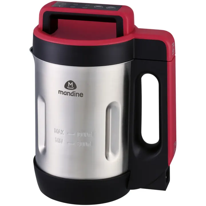 Blender chauffant – MSPM1L-21 – Inox/Rouge MANDINE