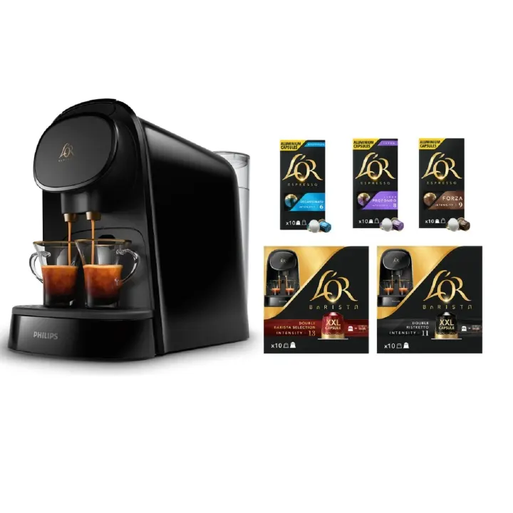 Cafetière L’Or Barista LM8012/65 Noir + 50 capsules offertes PHILIPS