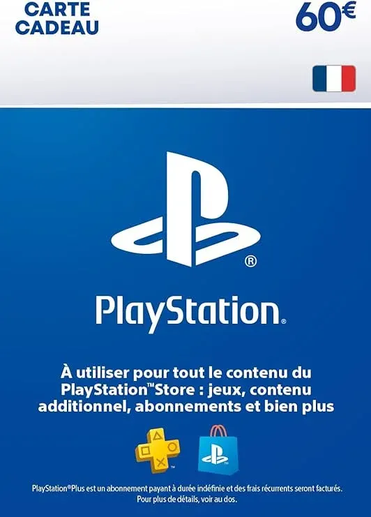 Carte Cadeau PlayStation 60 EUR (Carte Physique)