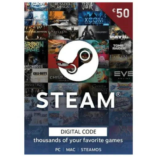 Carte Cadeau STEAM – 50 EURO (Code Digital)