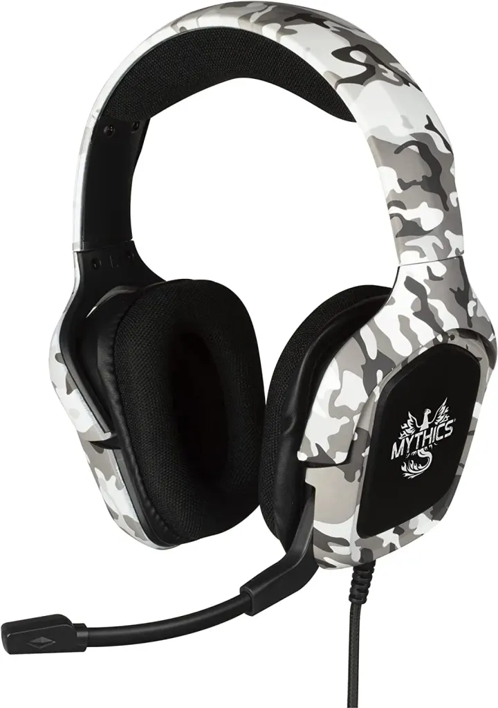 Casque Gaming universel Konix Mythics Ares Camo, Haut-parleurs 40 mm, Microphone, Motif camouflage