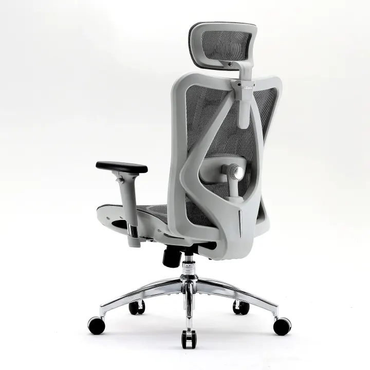 Chaise de bureau ergonomique SIHOO M57 – Accoudoirs 3D, soutien lombaire, appuie-tête réglable – Gris — photo 3