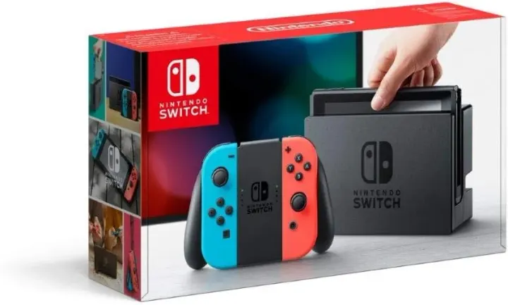 Console Nintendo Switch 1.1 – Joy-Con Rouge Néon + Joy-Con Bleu Néon