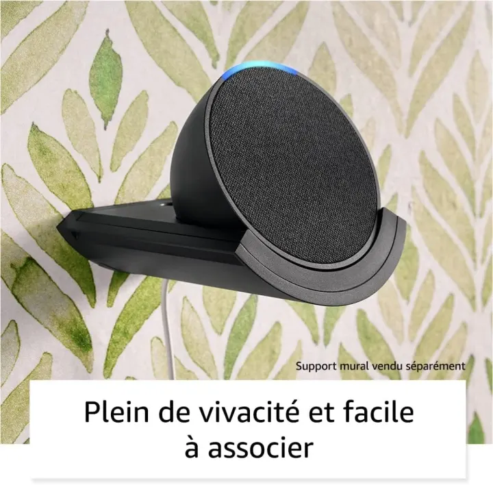 Echo Pop | Enceinte connectée Bluetooth et Wi-Fi compacte avec Alexa | Vert Canard, Blanc, Lavande, Anthracite — photo 3