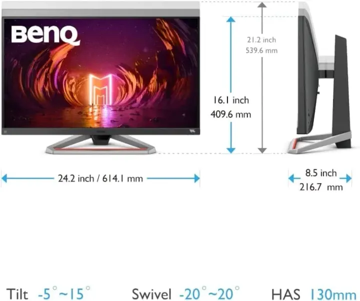 Écran gaming BenQ Mobiuz EX2710S Écran Gaming 27 pouces 165Hz IPS — photo 3