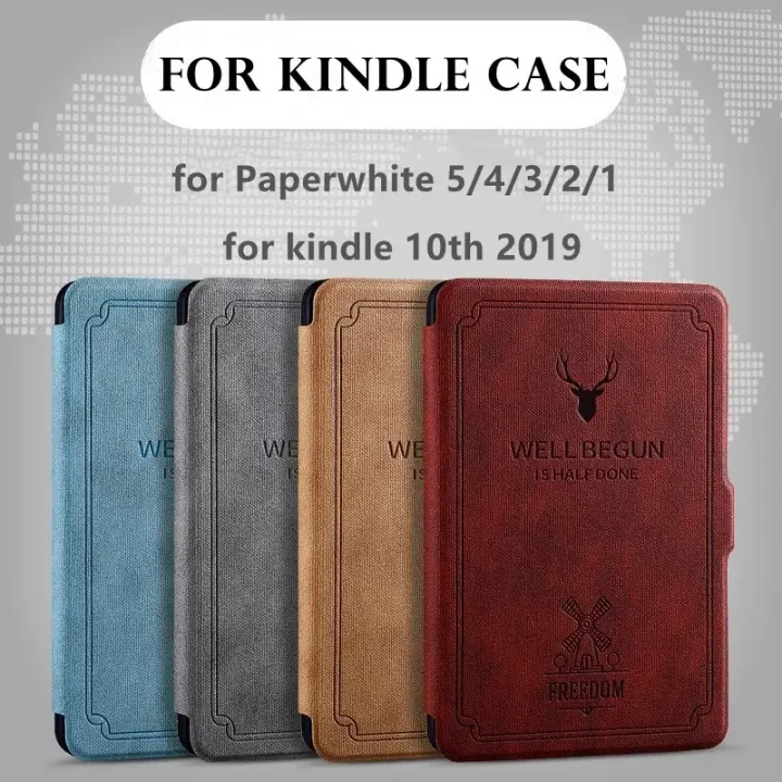 Etui Magnétique pour Kindle Paperwhite – Protection Élégante avec Inscription « Well Begun is Half Done »