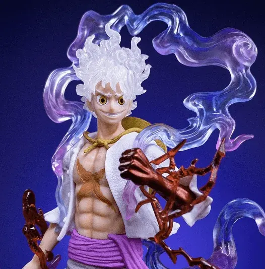 Figurine one piece, Luffy Gear 5 (sun God)