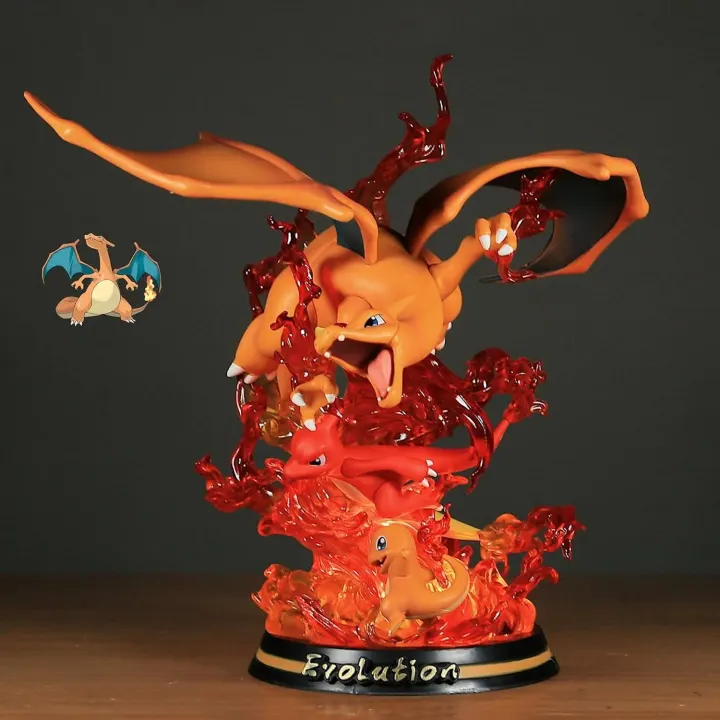 Figurine Pokémon Evolution Charizard – Statue en PVC 26 cm
