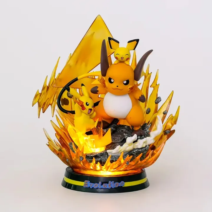 Figurine Pokémon Evolution Raichu – Statue en PVC 28 cm