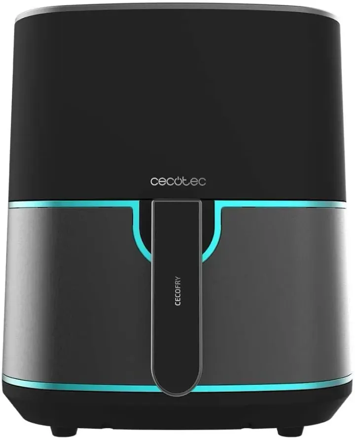Cecotec Friteuse à Air sans Huile de 5,5 L Cecofry Fantastik Inox 5500 Air Fryer. 1700 W, 9 Menus, Finitions en Acier Inoxydable, Technologie PerfectCook, 80-200ºC, 0-60 Minutes