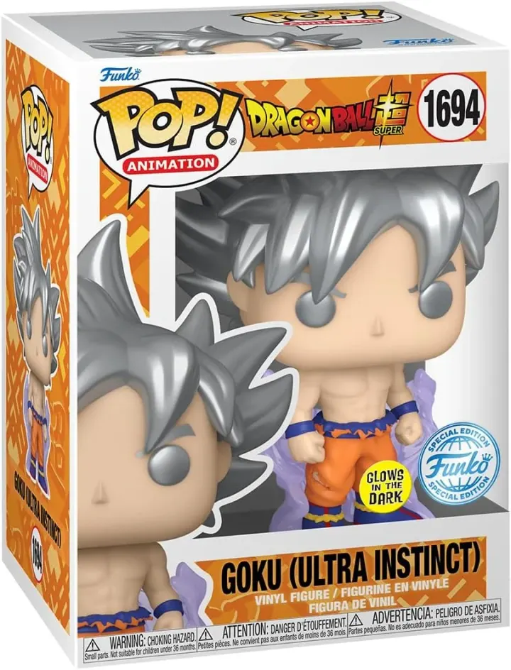 Funko POP!Dragon Ball – Figurine Goku (Ultra Instinct) N°1694 (Glows)