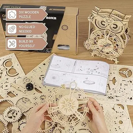 Kit de Construction 3D en Bois – Pendule Mécanique pour Enfants et Adultes — photo 3