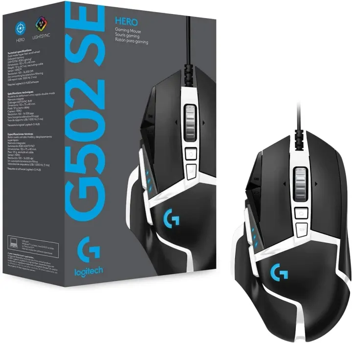 Souris Gaming Logitech G502 SE HERO, Édition Spéciale Filaire