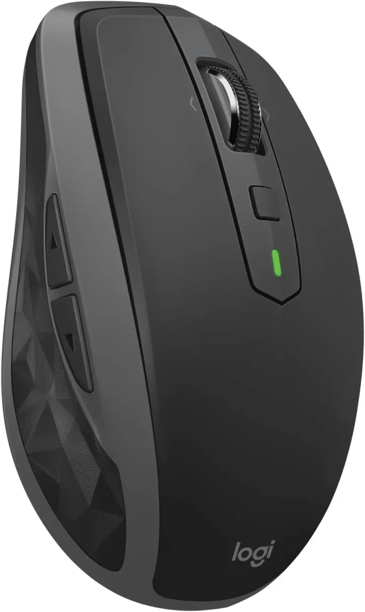 Logitech MX Anywhere 2S souris sans fil édition Bluetooth, multi-surfaces, défilement ultra-rapide, rechargeable, portable, se connecte à 3 ordinateurs Mac/PC maximum – Graphite