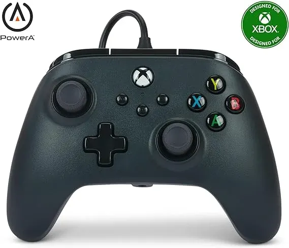 Manette filaire améliorée PowerA pour Xbox – Noire