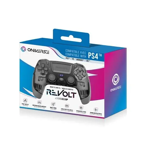 Manette sans fil Oniverse Revolt – Bluetooth Mercure Noir (PS4, PC, Android, iOS)