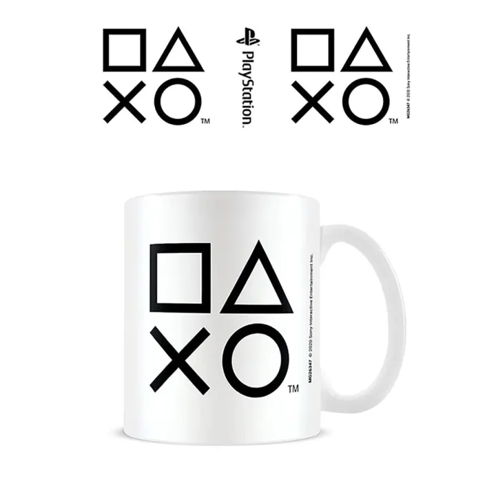 Mug PlayStation Symboles Noir et Blanc 315ml