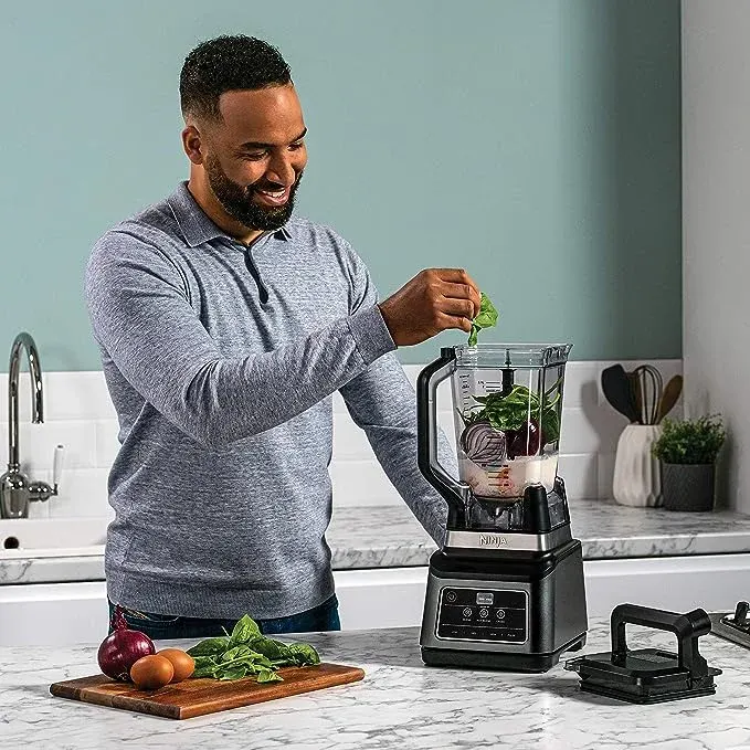 Ninja 2-en-1 Blender avec 3 programmes automatiques ; blend, max blend et écraser et 4 réglages manuels, bol de 2,1L et tasse de 700ml, 1200W, pièces lavables en lave-vaisselle, Auto-iQ, noir BN750EU — photo 5