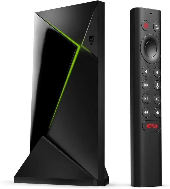 Lecteur Multimédia et de Streaming NVIDIA SHIELD Android TV Pro ; Films 4K HDR, Sports en Direct, Dolby Vision-Atmos, Upscaling Amélioré par l’IA, Jeux dans le Cloud GeForce NOW