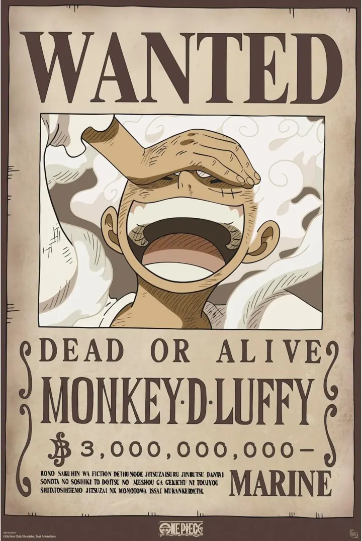 One Piece – Affiche Wanted Luffy Gear 5
