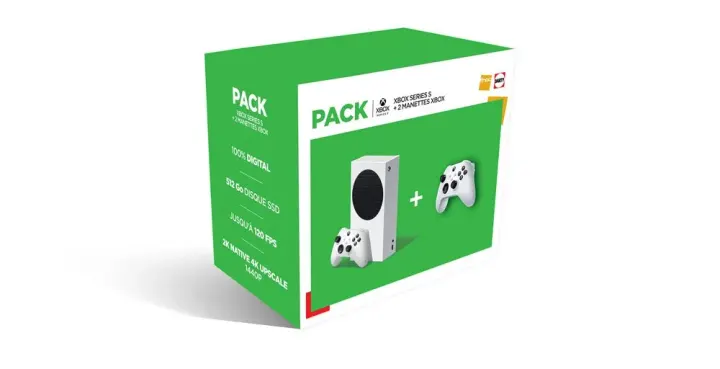 Pack Console Xbox Series S + 2 Manettes sans fil robot Blanc