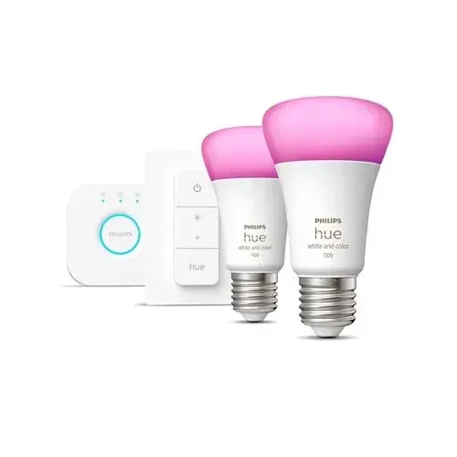 Pack Philips Hue : 2 Ampoules connectées W&C E27 1100lm + Pont de connexion + Dimmer Switch + Ruban LED Lightstrip Solo 3m — photo 3