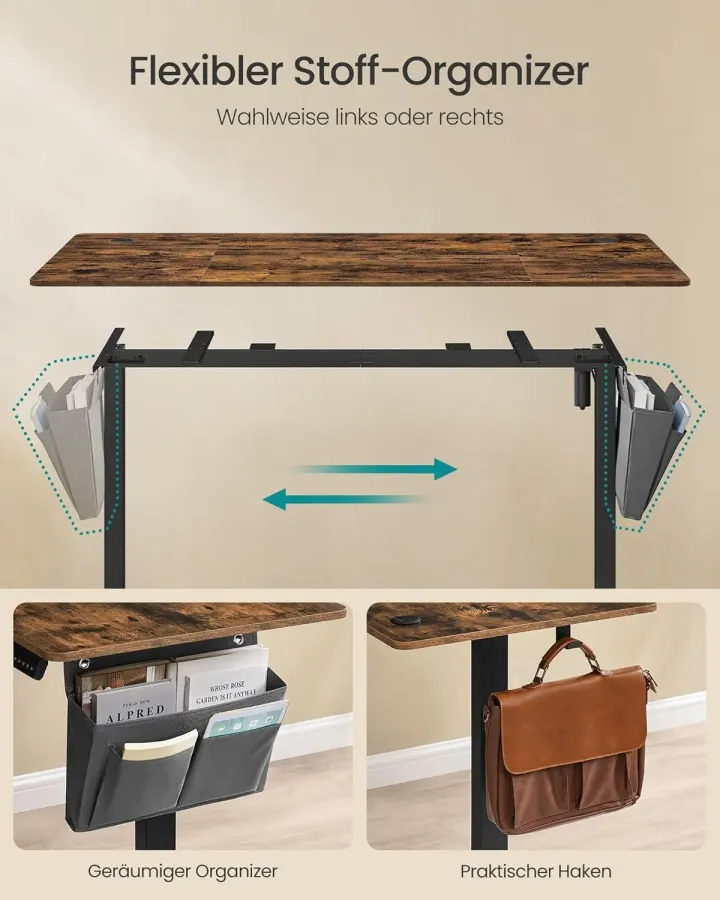 Bureau électrique SONGMICS LSD136K01 Bureau Électrique Réglable 160×70 — photo 5
