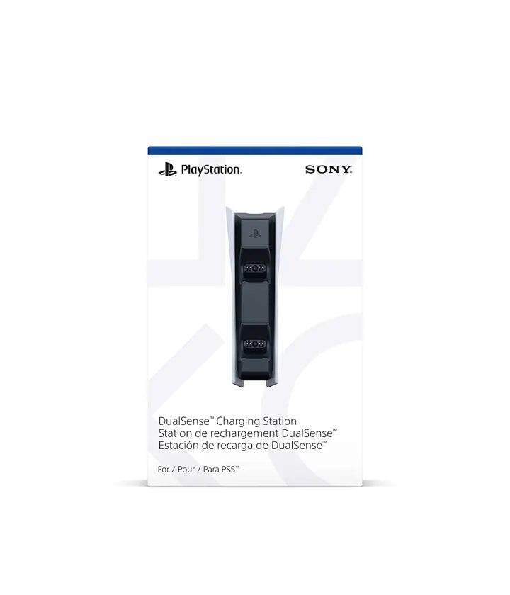 Station de Rechargement DualSense PS5, Sony, Chargeur de Manette Officielle, Bicolore (blanc et noir) — photo 3