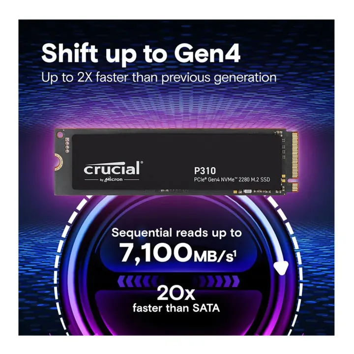 SSD NVMe Crucial P310 2TB – PCIe Gen4 x4 M.2 2280 — photo 4