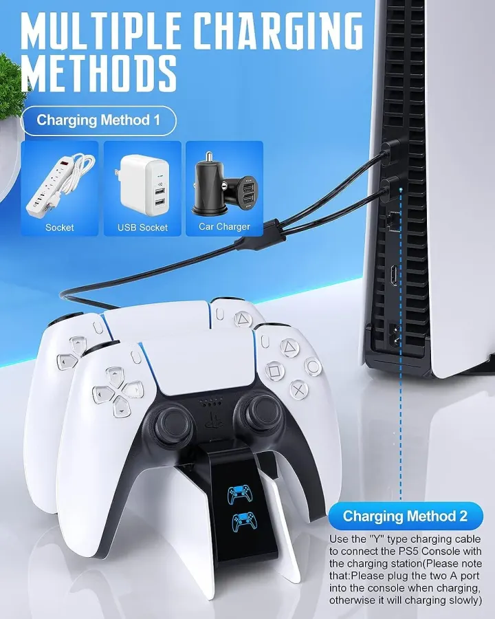 Station de Charge pour Manette DualSense PS5 avec Indicateurs LED — photo 3