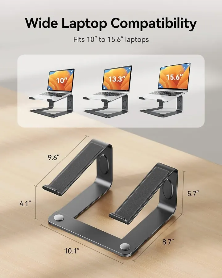 Support Ergonomique pour Ordinateur Portable LORYERGO – Compatible avec Ordinateurs Portables de 10 à 15.6 Pouces — photo 3