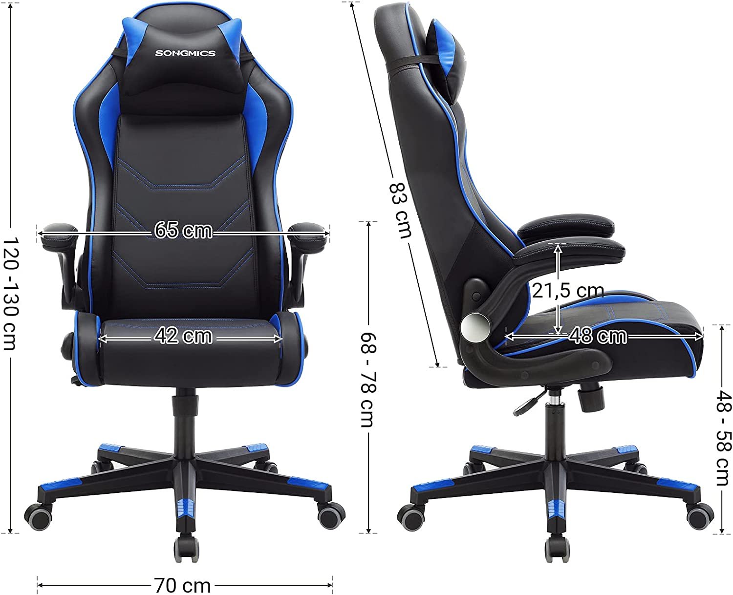 SONGMICS Fauteuil gamer, Chaise racing ergonomique RCG014B01 – DealTech  Maroc