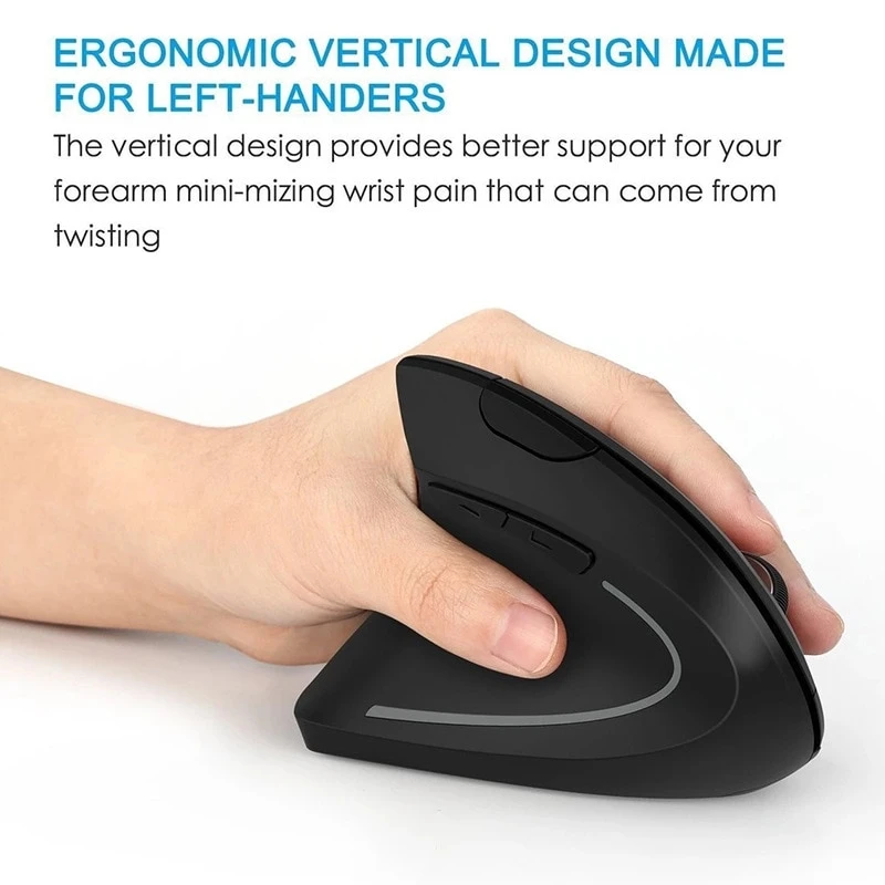 Souris optique verticale sans fil rechargeable souris ergonomique