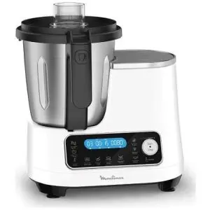 Robot Cuiseur Multifonction MOULINEX HF452110 Clickchef – Capacité 2 L, Compact, 32 Fonctions, Balance Intégrée, Panier Vapeur inclus