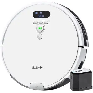 Aspirateur Robot ILIFE V8 Plus - Nettoyage 2-en-1, Navigation Gyroscopique, Batterie 2400mAh, Grande Capacité de Réservoir, Évitement Automatique des Obstacles