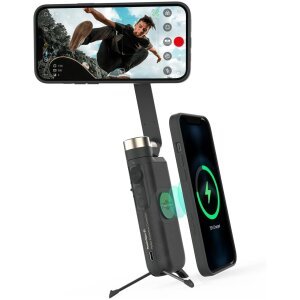 Stabilisateur 3 axes pour smartphone à recharge sans fil intégrée PowerVision S1 - Trépied, PowerTank 4.120 mAh