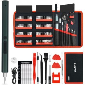 KAIWEETS ES20 137 in 1 Electric Screwdriver Set, 200rpm No-load Speed, 0.15-0.35Nm Torque, LED Light, 350mAh Battery