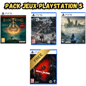 PACK DE JEU Hogwarts Legacy  + Elden Ring : Shadow of the Erdtree + Demon’s Souls+ BACK 4 BLOOD