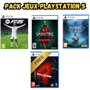 PACK DE JEU FC 25 +  Little Nightmares II + Vampire: The Masquerade  + BACK 4 BLOOD