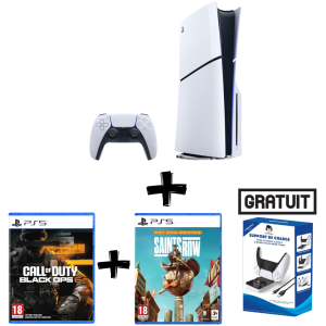 Playstation 5 1tb black ops 6 + Saints Row +chargeur