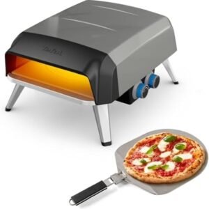 Four à pizza Tefal Pizza Pronto JM412010 – Gaz, pierre rotative 360°, cuisson express, pour jardin/terrasse