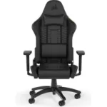 Fauteuil gaming CORSAIR TC100 Relaxed – Similicuir noir, ergonomique, accoudoirs réglables