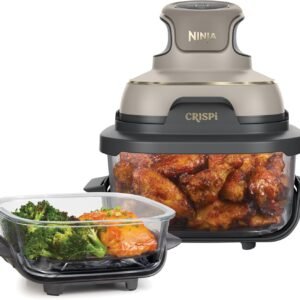 Ninja CRISPi Air Fryer – Design Compact 4-en-1, 3,8 L / 1,4 L Stone/Or FN101EUSTGD