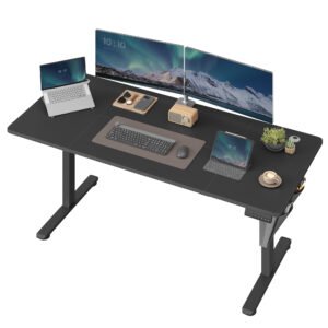 Bureau Gaming & Bureau Assis-Debout SONGMICS LSD136BZ01 Bureau électrique réglable 160x70x120