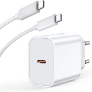 Chargeur Rapide USB-C 45W avec Câble – Compatible iPhone & Samsung